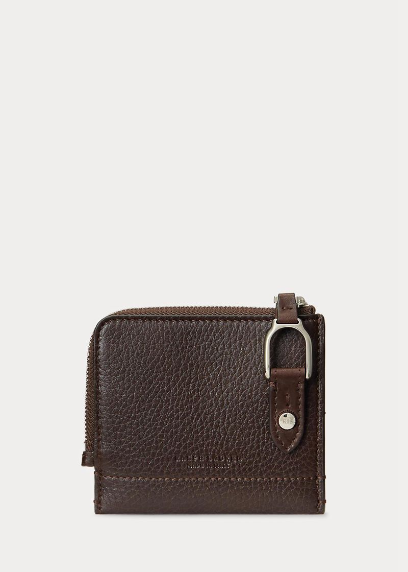 パープル レーベル 財布 メンズ ブラウン ウェリントン レザー Zip Card Case SFTBK9130